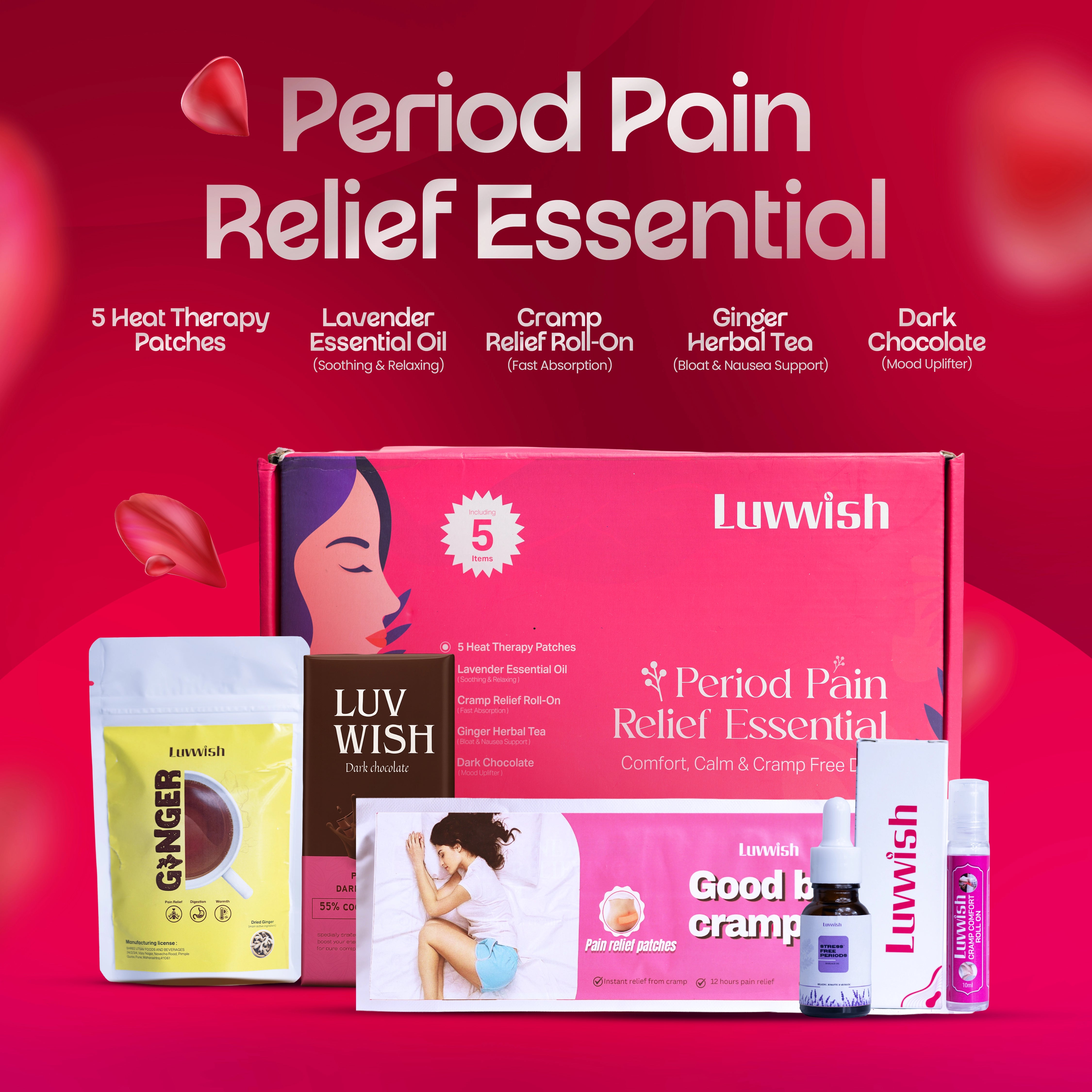 Cramp Relief Essentials Kit 5 in 1 Comfort Pack For Instant Period P cramp-relief-essentials-kit-5-in-1-comfort-pack-for-instant-period-p