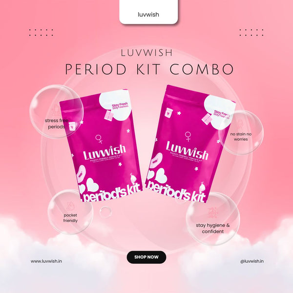 PERIOD KIT COMBO - Complete care pack designed for comfort, hygiene & a little joy during your periods.