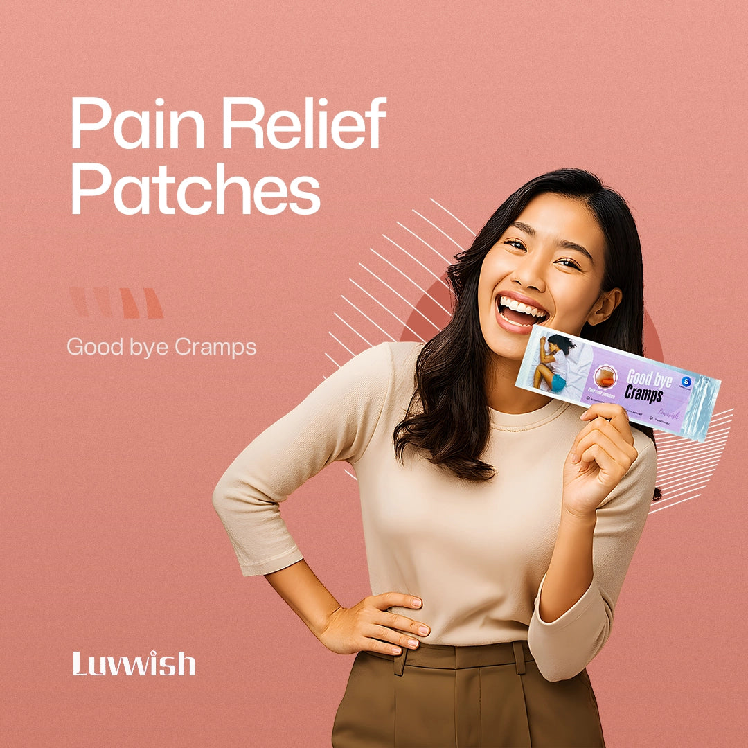 Periods Cramp Relief Patch | Up to 12 hours relief |  easy to use | Pack of 5 patches